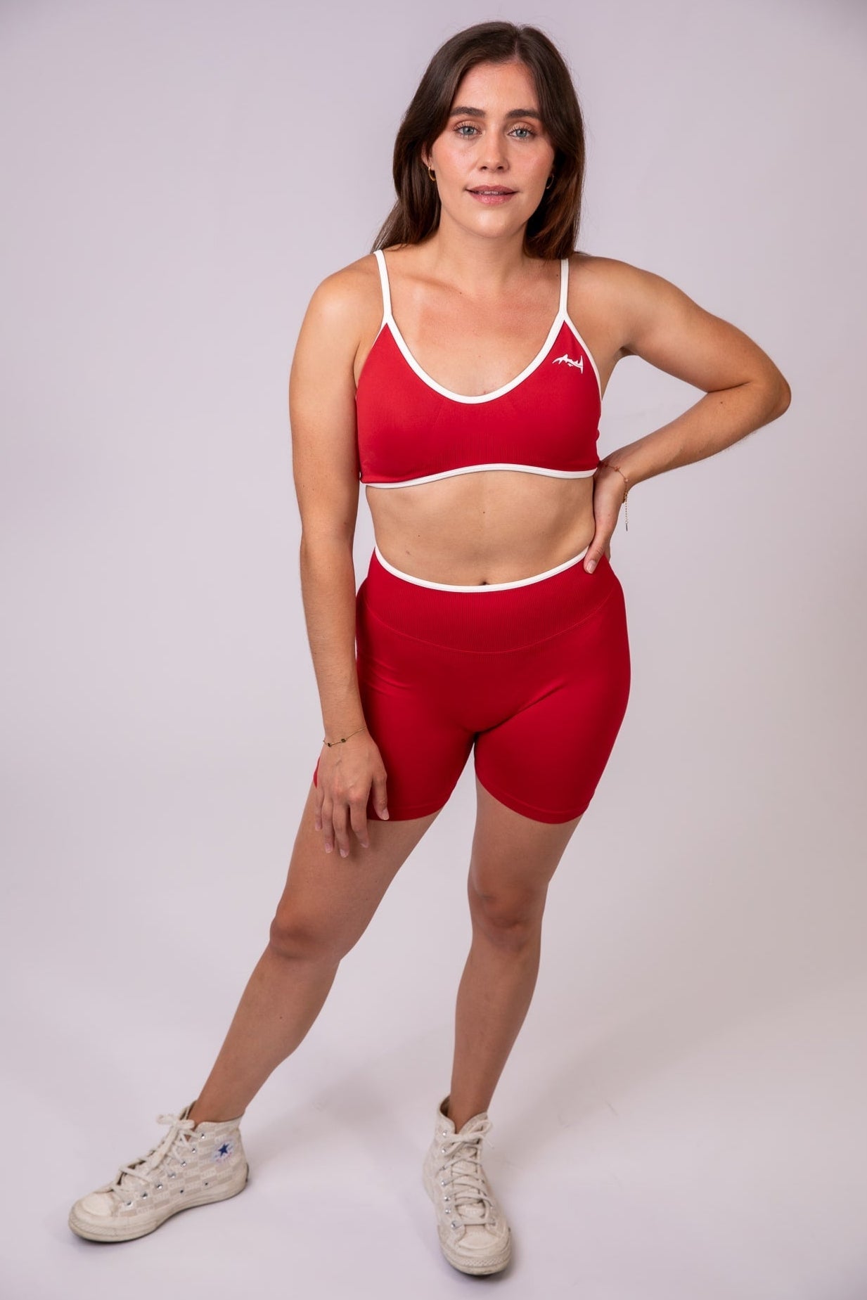 Major Mindset Heritage Set rot, Sport-BH und Shorts, frontal