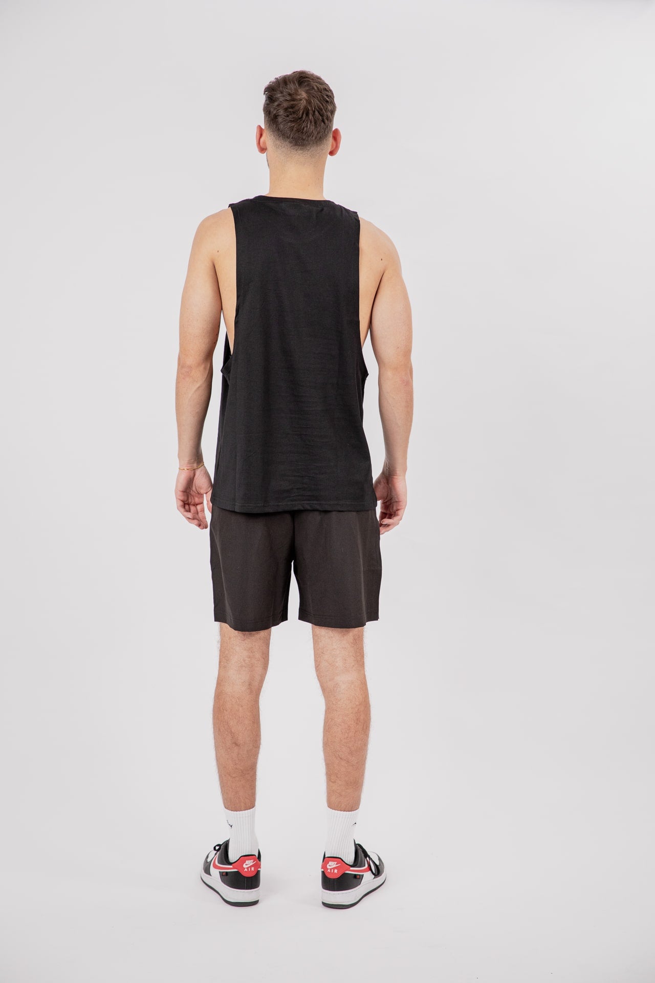 Major Mindset Logo Tank Top Schwarz von hinten