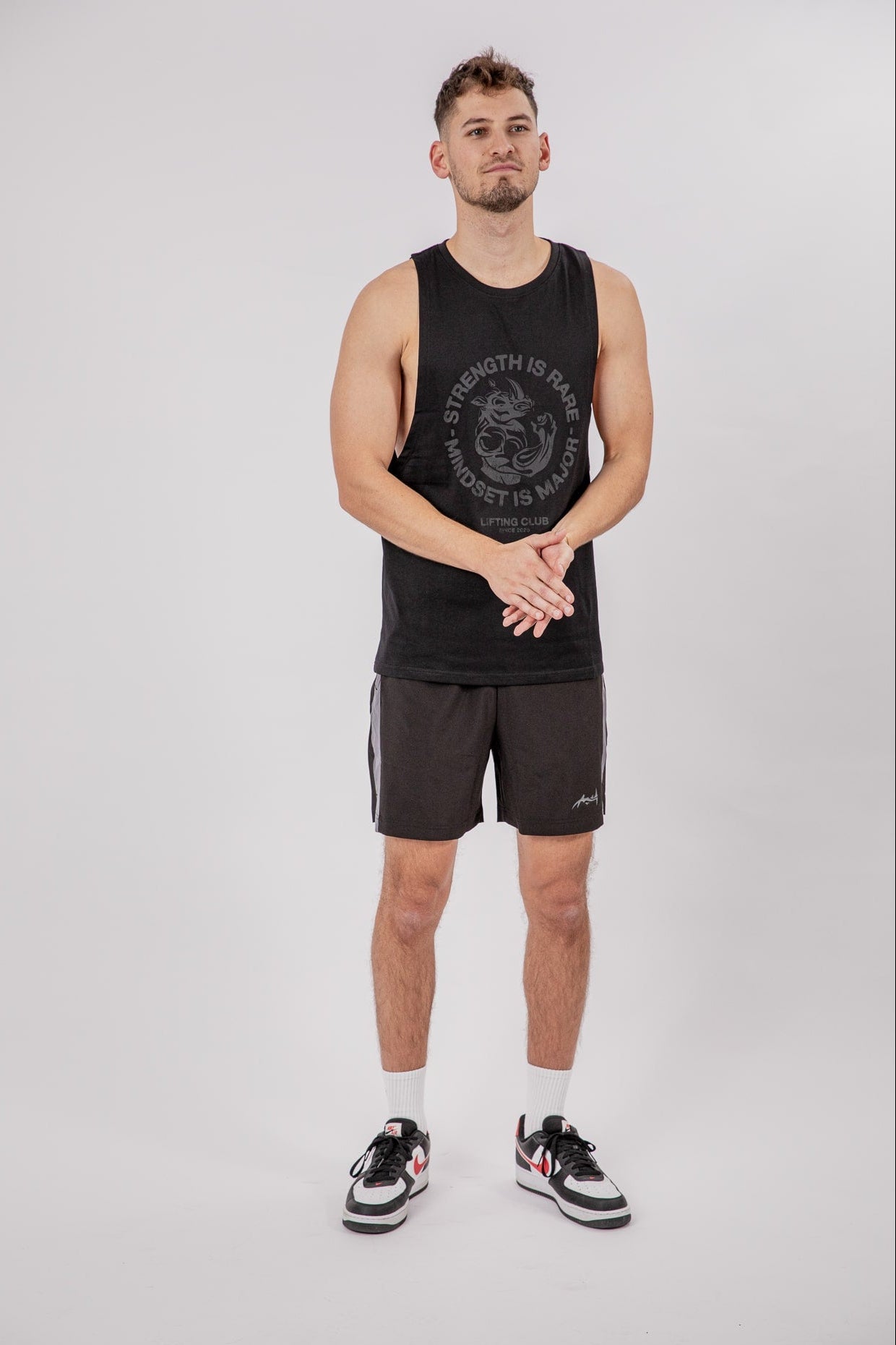 Major Mindset Logo Tank Top Schwarz frontal