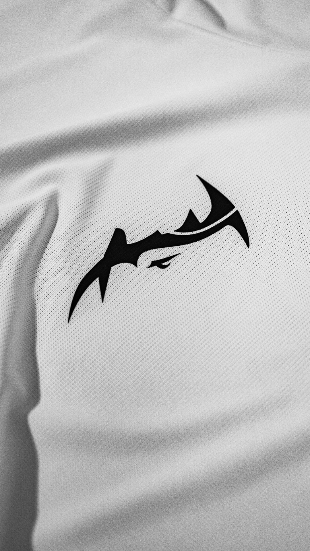 Major Mindset Running Shirt, funktionales Sport-T-Shirt, weiß, Close-up Logo