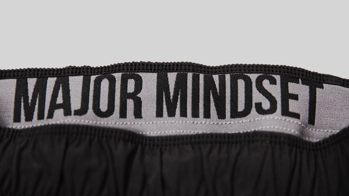 Major Mindset Shorts für Herren Gummibund gebranded mit Logo von innen