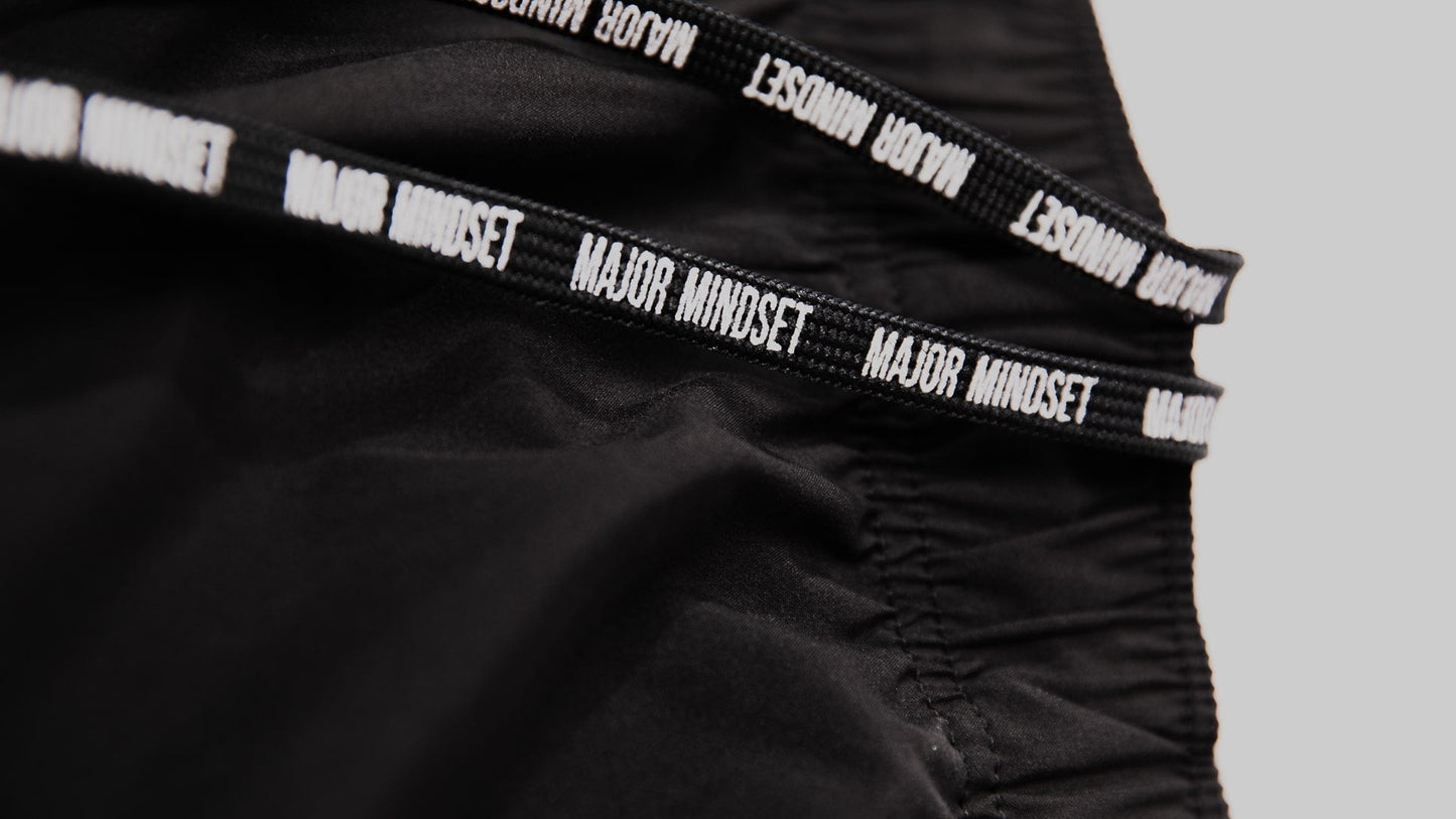 Major Mindset Shorts für Herren in Schwarz Bändel gebranded