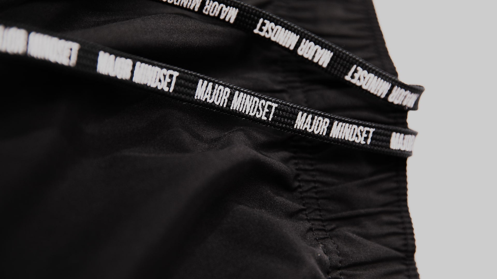 Major Mindset Shorts für Herren in Schwarz Bändel gebranded