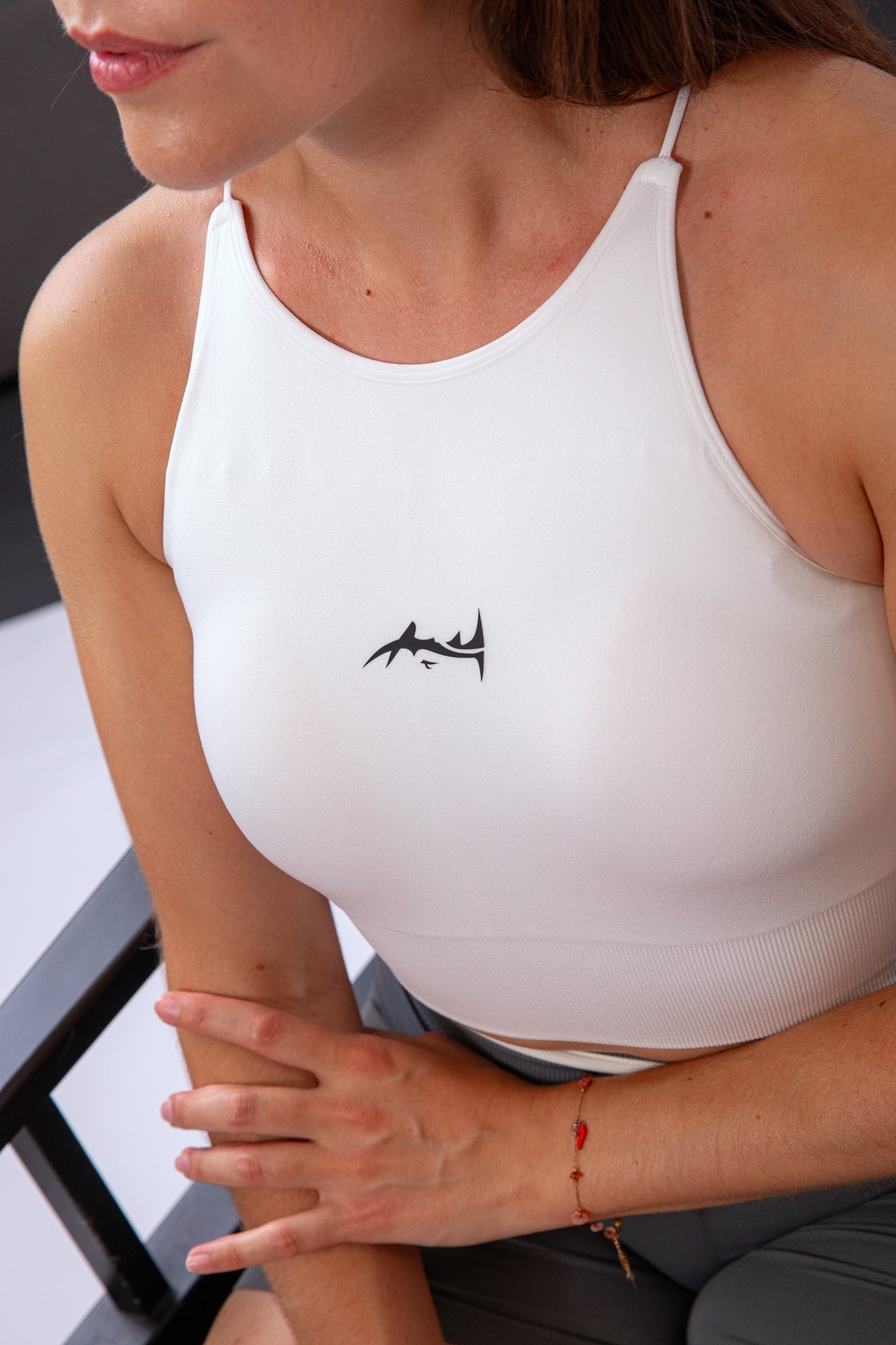 Major Mindset Stringer Sport-BH weiß, Close-up Perspektive